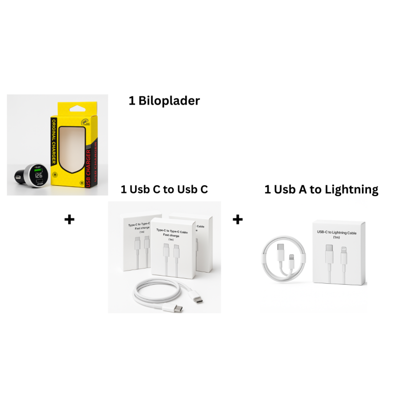 Biloplader Pakke  Hurtigopladning til To Biler | Usonic