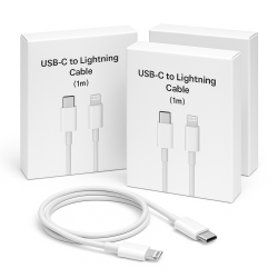 USB-C - Lightning-kabel 1M  til opladning af og dataoverfrsel til og fra Apple-enheder
