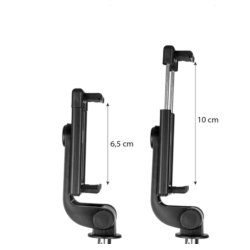 &#129331; Selfiestang / Selfie Stick  iPhone &amp; Android  Bluetooth Sort, kan forlnges op til 110 cm