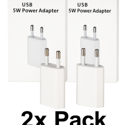  Apple iPhone 5W Oplader  Klassisk EU Model  2x Pack , 3x Pack 