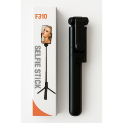 &#129331; Selfiestang / Selfie Stick  iPhone &amp; Android  Bluetooth Sort, kan forlnges op til 110 cm
