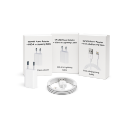 Oplader 5W + USB-A til Lightning-kabel  Hurtigopladningsadapter