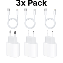 iPhone 20W USB-C Oplader + Lightning Kabel  Hurtigopladning  1m