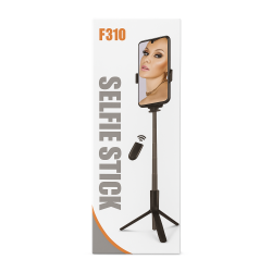 &#129331; Selfiestang / Selfie Stick  iPhone &amp; Android  Bluetooth Sort, kan forlnges op til 110 cm