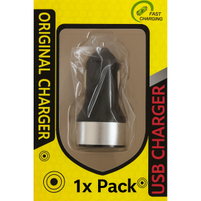 Dobbelt USB-A hurtigoplader med LED-voltmeter  12V/24V  Til bil og motorcykel