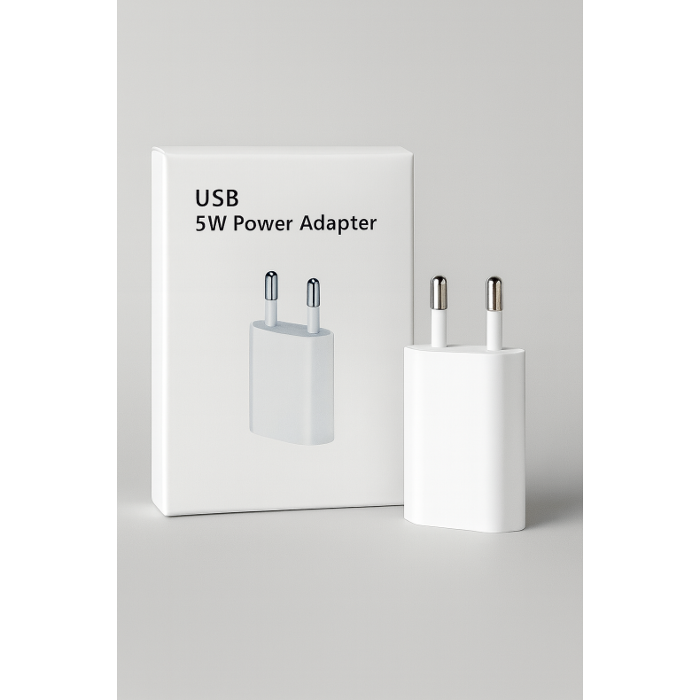 USB Strmadapter 5W  USB-A Oplader  Hold dine enheder opladet nemt og sikkert med denne kompakte 5W